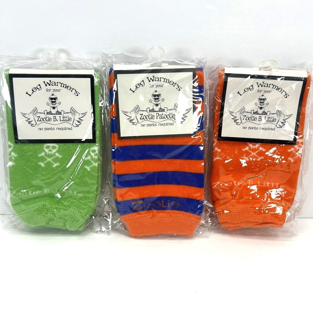 Zootie B. Little Leg Warmers Baby & Toddler lot of 3 NEW Blue Green Orange